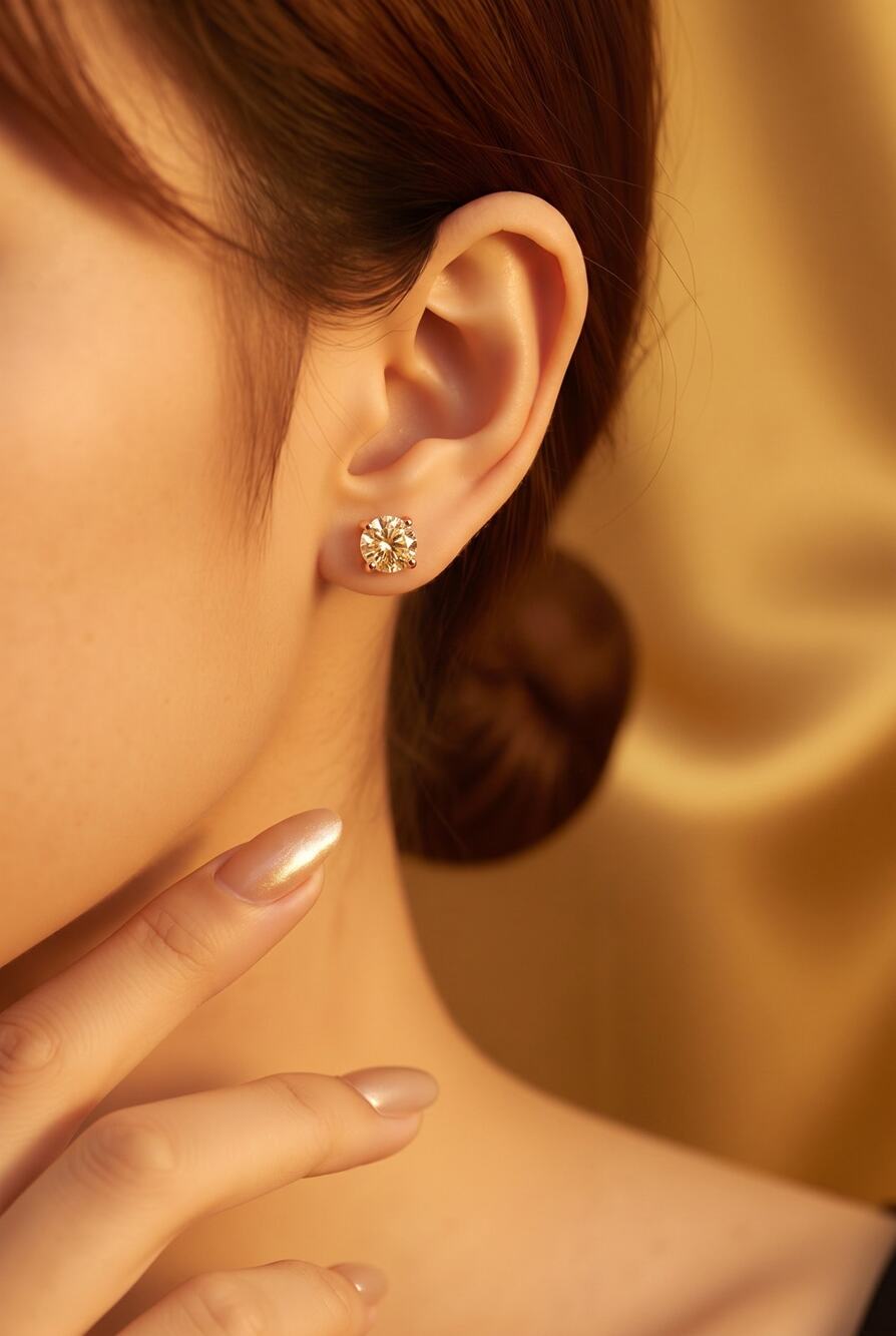 Rhinestone Stud Earrings